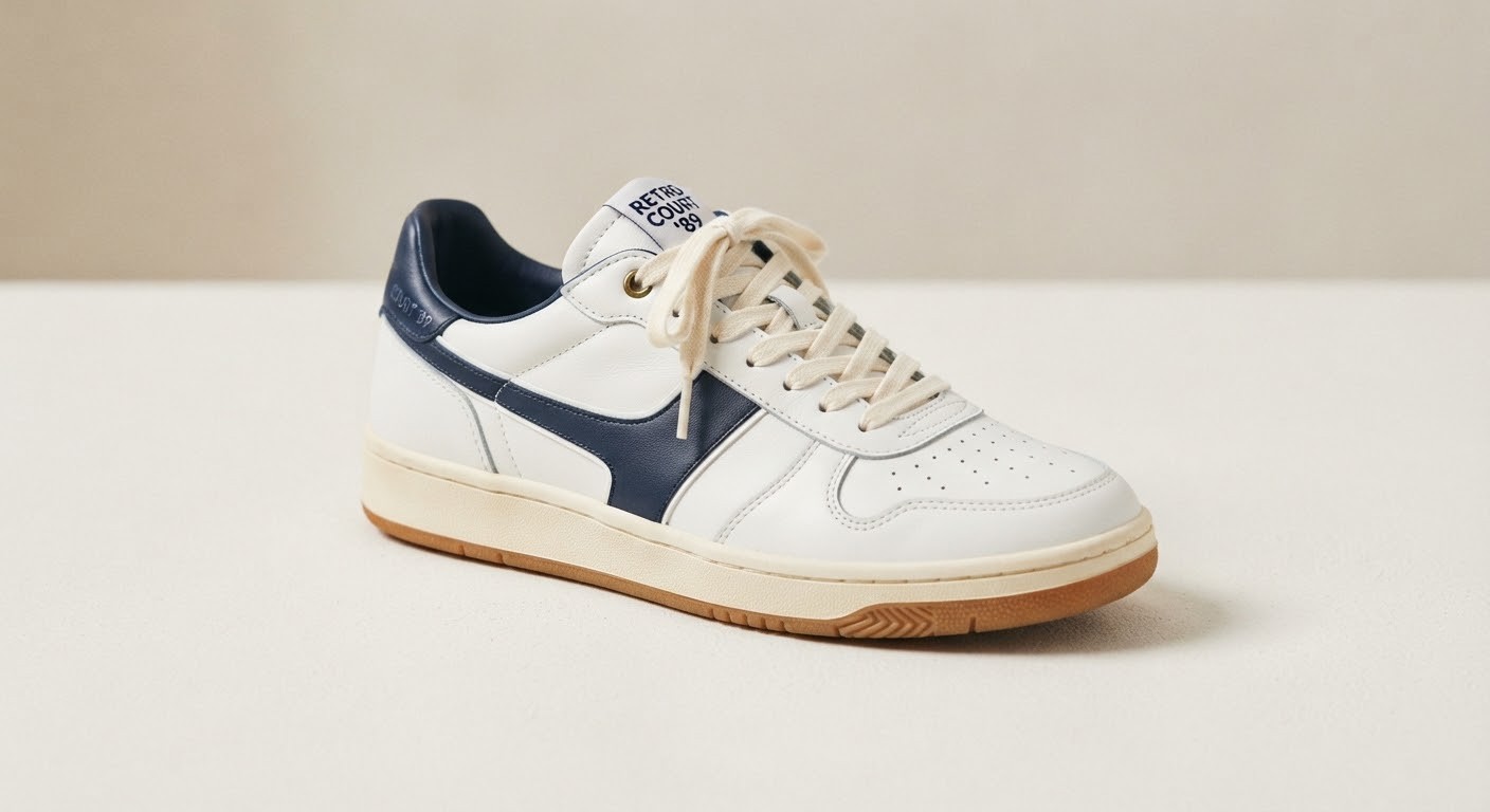 Retro Court '89 — Navy/White